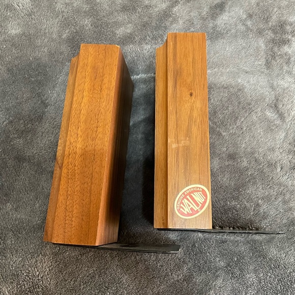 Vintage Wood Walnut Laser Cut Coastal Nautical Bookends - Picture 4 of 9